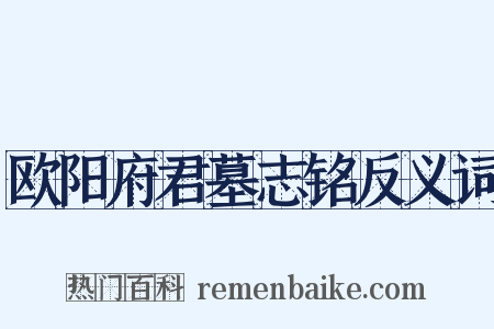 欧阳府君墓志铭反义词是什么意思的图片
